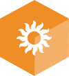 sml orange sun cube